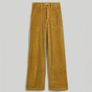 Madewell Griff Superwide-Leg Fatigue Cargo Pants Garment-Dyed Corduroy in Sz 33